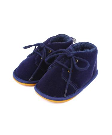 LACOFIA Baby Boys Girls Winter Shoes First Walkers Infant Anti-Slip Lace up Booties 12-18 Months Navyblue - Buy Online on GoSupps.com
