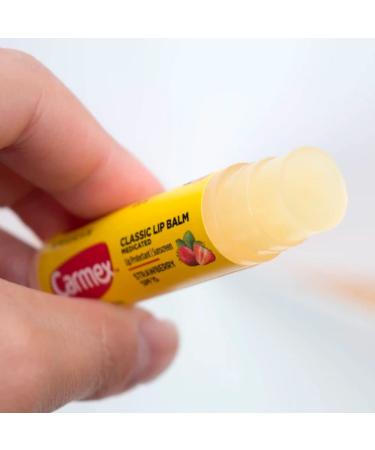 Carmex Cold Sore Relievers & Daily Care Strawberry Lip Balm with SPF 15 - 0.15 Oz | Shop Internationally - Buy Online on GoSupps.com