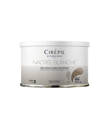 Cirepil - Nacr e Blanche - 400g / 14.11 oz Wax Tin - Unscented - Onctuous Texture - Perfect for Large Areas - Very Efficient  Ultra-Thin Application  All Hair Types - Strips Needed