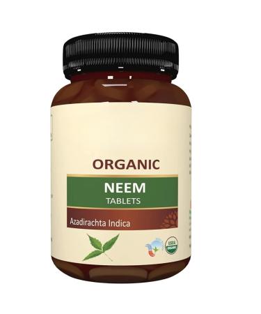Organic Neem 750mg - 60 Tablets for Skin and Overall Wellness.