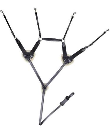 Shop HKM Breastplate with Martingale - Black Lambskin Lined - International Shipping Available - Buy Online on GoSupps.com