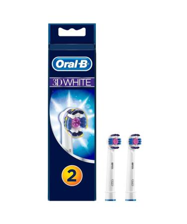 Oral-B 80302546 3D White Electric Toothbrush Replacement Head - 2 Refill Brushes