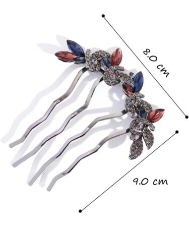 Hanfu Styling Accessory Hanfu Hair Ornaments 9cm Crystal Flower Hair Comb Wedding Hair Accessories Banquest Peacock Butterfly Hair Clip - Buy Online on GoSupps.com