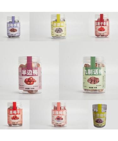Sour and Sweet Plum Snacks Canned Preserved Plum Snacks Fruit Snacks Dried Plum Cherries and Strawberry Fruits Prunes Healthy Snack Gift Candies Sweets Dessert (Dried Strawberry 130g 2cans) Dried Strawberry 130g 2cans - Buy Online on GoSupps.com