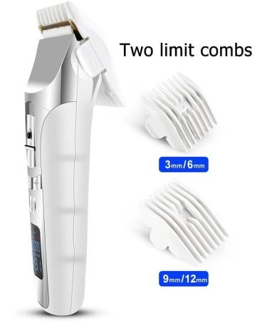 Buy Barber Scissors & Hair Clippers for Men - USB Rechargeable Electric Hair Trimmer with LCD Display - Gold Finish - Buy Online on GoSupps.com