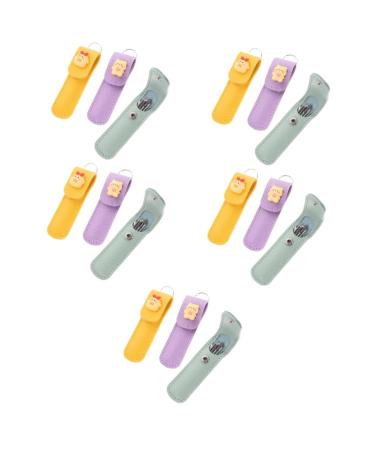 GLEAVI 15 Sets Earpick Tweezer Cleaner Pimple Extractor Earwax Removal Kit Pick Cleaner Kit Skin Care Tools Earwax Remover Tool Kit Wax Extraction Wick Pu Cartoon Cleaning Kit