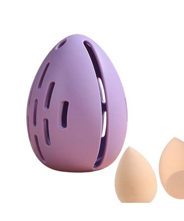 Sponges Makeup Blender Case Airy Beauty Sponge Holder - Silicone Beauty Makeup Sponge Protective Carrying Case for Home Travel Wynott Purple