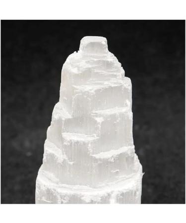 Natural Crystal Rough Natural Selenite Tower Crystal Gift for Decoration 1pc 110mm-120mm Beautiful Natural Crystal Stone Full of Texture - Buy Online on GoSupps.com