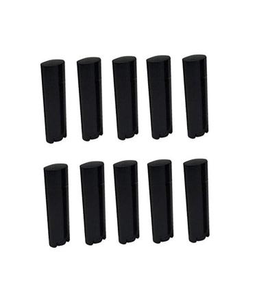 10PCS 4.5g/0.15oz Black Empty Refill Plastic Oval Deodorant Lip Gloss Balm Tube LipStick Chapstick Sample Packing Vials Holder Bottles Cosmetic DIY Beauty Tool with Twist Bottom and Top Cap
