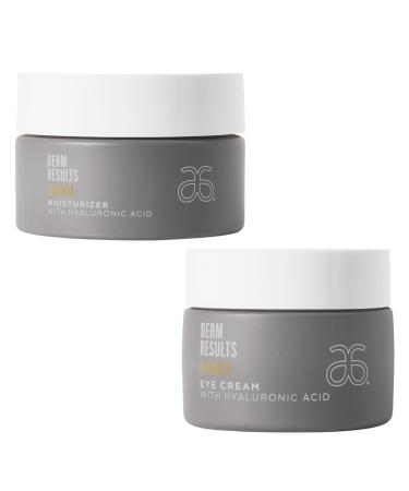 Arbonne DermResults Advanced Face Moisturizer with Hyaluronic Acid Hydrating Facial Cream for Dry Skin and DermResults Advanced Eye Cream with Hyaluronic Acid Hydrating Under Eye Cream