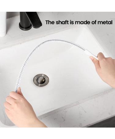 Flexible 60CM Sink Cleaning Pipe Brush for Bathroom & Kitchen - Unblocker & Overflow Cleaner - White - Buy Online on GoSupps.com