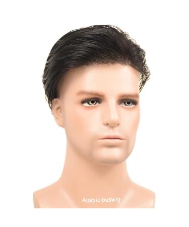 AuspiciousWig Hair Replacement System for Men | 8x10 Inch Natural Human Hair Toupet | Thin Skin Design for Superior Comfort - Buy Online on GoSupps.com
