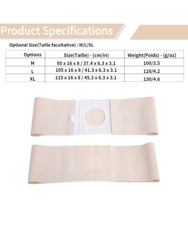Ostomy Belt & Stoma Supplies - Unisex Breathable Support Bandage for Post-Colostomy Care | Abdominal Muscle Fixation & Back Support (L) - Buy Online on GoSupps.com