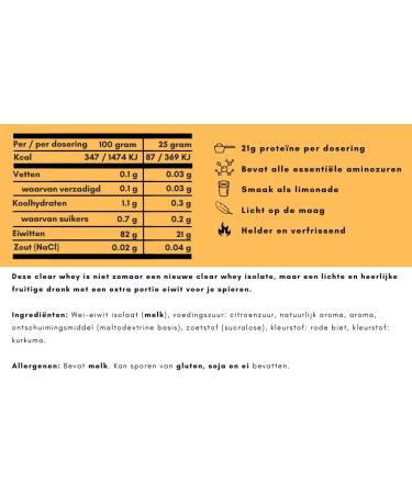 Clearfit Clear Whey Isolate (Ice Tea Peach 500g) - Buy Online on GoSupps.com