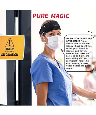 Headbands with Buttons for Masks - Non-Slip, Ear Protection for Nurses & Doctors | 1 Pack (Color 12) - Buy Online on GoSupps.com