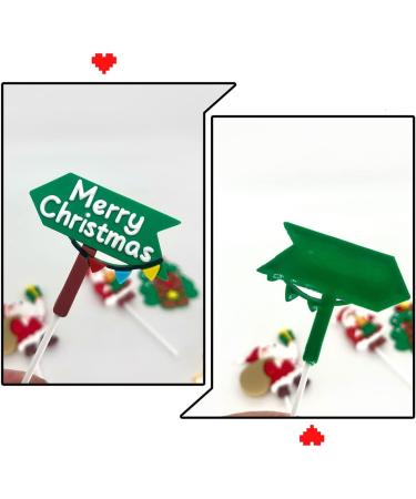 Merry Christmas Cake Topper 5pcs Christmas Cupcake Topper for Christmas Theme Party Cake Cupcake Santa Clause Xmas Tree - Buy Online on GoSupps.com