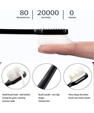 Brevi Nordic-Inspired Nano Toothbrush for Adults - Extra Soft 20 000 Bristles Protect Sensitive Gums & Teeth (Black & White) - Shop Now! - Buy Online on GoSupps.com