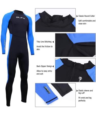 Full Body Dive Wetsuit Rash Guard UV Protection Long Sleeve Swimwear - Men Women - Ideal for Snorkeling, Surfing, Scuba Diving - Large Size - Buy Online on GoSupps.com