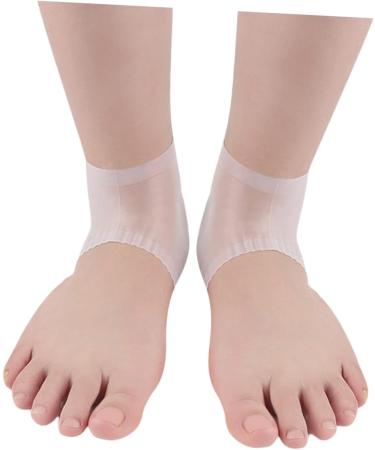 Healeved 3 Pairs Protective Sleeve Cushion Sleeves Pedicure Heel Crack Heel Soreness Relief Shoe Inserts White Sports Men and Women - Buy Online on GoSupps.com