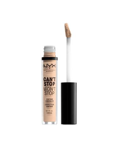 NYX PROFESSIONAL MAKEUP Can't Stop Won't Stop Contour Concealer, 24h Full Coverage Matte Finish - Vanilla 06 VANILLA 0.11 Fl Oz (Pack of 1) - Buy Online on GoSupps.com