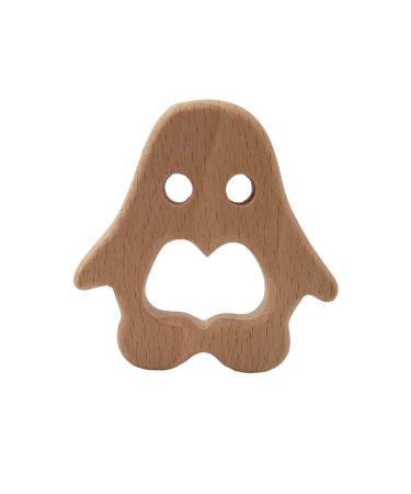 Alenybeby 10-Piece Bio Wood Penguin Teething Rings | Handmade Beech Wood | Natural Gripping Pattern for DIY Pacifier Chain - Buy Online on GoSupps.com