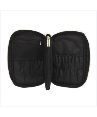 Xiaopangtech make-up box professional cosmetic bag beauty box cosmetic brush storage bag multifunctional trips and house cosmetic bag make-up storage box (size: black)
