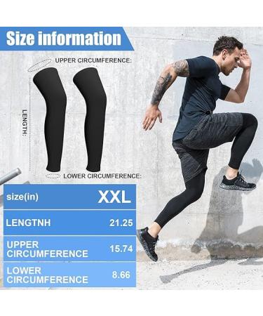 3 Pairs Leg Sleeves | Full Length Compression Knee Sleeves with Anti-Slip Silicone | Sports Performance & Support - Buy Online on GoSupps.com