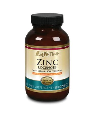 LIFETIME Zinc Lozenge w/VIT C & Echinacea Lozenge Orange (Btl-Glass) | 60ct
