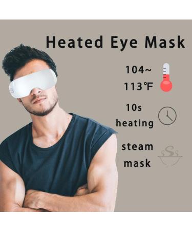 JUTIYAS Rechargeable Heat Eye Mask for Dry Eyes - Hot Steam Sleep Mask for Eye Care - Gift for Women/Men (White) - Buy Online on GoSupps.com
