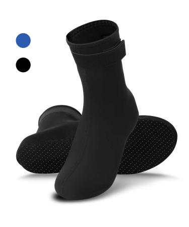RTDEP Neoprene Socks, 3MM Water Socks, Diving Socks for Women Men,Water Resistant Wetsuit Socks,Wetsuit Boots Sand Socks Black XX-Large