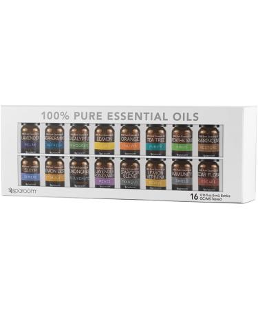 Shop SpaRoom 100% Pure Essential Oils Set - 16 Aromatherapy Gift Set for Diffusers & Home Care | International Shipping Available - Buy Online on GoSupps.com