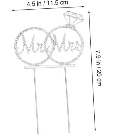 Warmhm 3pcs Cupcake Topper Cake Pick Wedding Cake Toppers Mr Mrs Shape Deisgn Picks Cupcakes Food Decoration Supplies Hair Accessories Bride Gorgeous Silverx3pcs mediumx3pcs - Buy Online on GoSupps.com