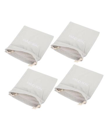 VINTORKY 4pcs Hair Dryer Storage Bag Hair Dryer Bags Cosmetic Bags Travel Hair Dryer Bag Practical Bags Drawstring Bags Creative Storage Bag Storage Organizers Hair Dryer Carrying Bags 33.00X30.00X0.50CM Light Grey