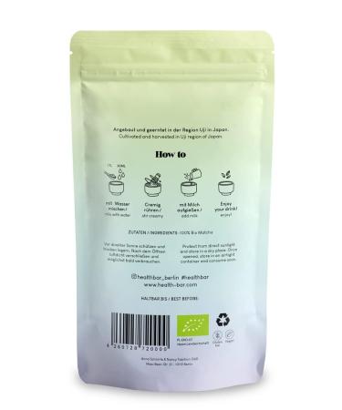 Health Bar Organic Matcha Powder 50g - Premium Sugar-Free Green Tea from Japan for Matcha Latte - Buy Online on GoSupps.com