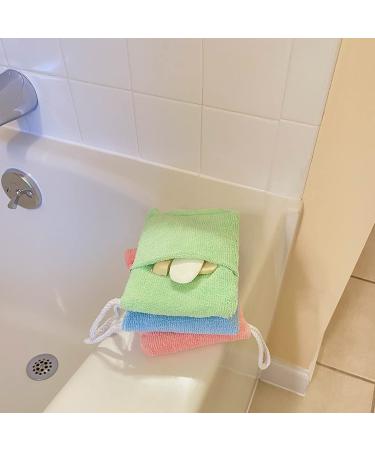 Evelots Soap Saver/Holder Set/3 - Microfiber Pocket Scrubber with Exfoliating Sponge on Rope - Buy Online on GoSupps.com