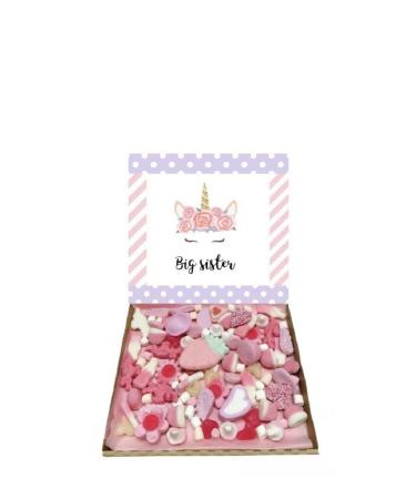 Big Sister Unicorn Gift Pick n Mix pink 300g Sweets Selection Box Sweet Hamper Birthday Present
