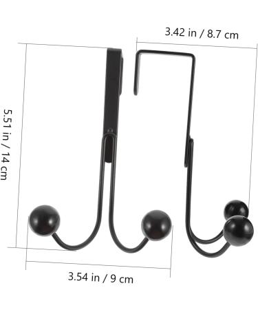 Baluue Clothes Rack 6 Pcs Double Hook Towel Hooks Wall Mounted Clothing Rack Over Door Clothes Hanger Rack Metal Coat Hooks 14x9cmx3pcs Blackx3pcs - Buy Online on GoSupps.com