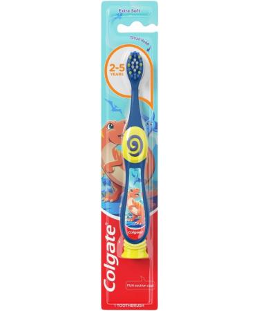 Colgate Dinosaur Toothbrush for Kids 2-5 Years Old - Pack of 4 | Extra Soft Bristles with Suction Cup - Buy Online on GoSupps.com