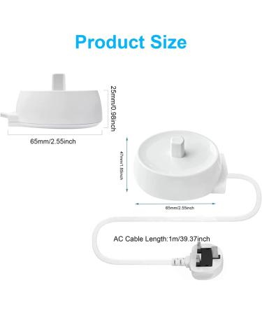 UK Plug Charger for Braun Oral-B Model 3757 Electric Toothbrush Replacement - Waterproof IPX7 Inductive Charging Adapter - Portable Travel Accessory - Buy Online on GoSupps.com