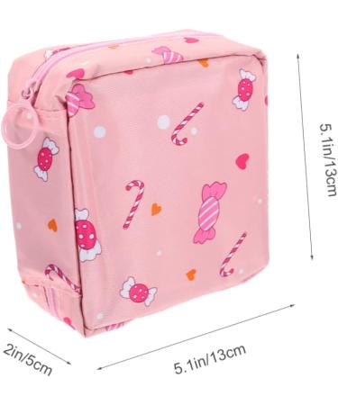 SECFOU 4pcs Sanitary Napkin Storage Bag Travel Kit - Women's Travel Organizer for Menstrual Pads - Decorative Period Pouch - Buy Online on GoSupps.com