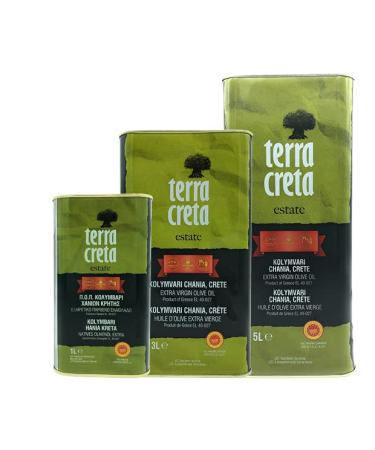 Terra Creta Kolymvari Estates 100% Pure Greek Olive Oil 3Ltr Tin - Cold Extracted PDO | Award Winning - Buy Online on GoSupps.com