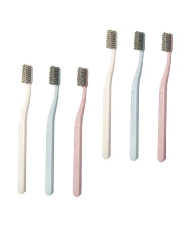 Hapinary 6st adults Brush Recyclable toothbrush Organic toothbrush tooth hygiene oral cleaning remover oral cleaning devices adult detergent tool nylon