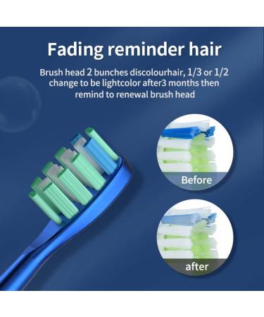 Sonic Electric Toothbrush Set | UV-C Cleaning, Air-Drying | 6 Brush Heads, Travel Case | 41000 VPM, 4 Modes, 3 Intensities | 90 Days Battery Life | Blue - Buy Online on GoSupps.com