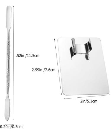 TEHAUX Palette de M lange Fondation en Acier Inoxydable Spatule Outil Maquillage Compact pour Usage en Salon et Maquillage Artistique - Buy Online on GoSupps.com