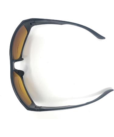 Aspen Bifocal Sun Reader Sport & Wrap-Around HD Copper Sunglasses - Black with Copper Lens 2.0x | International Shipping Available - Buy Online on GoSupps.com
