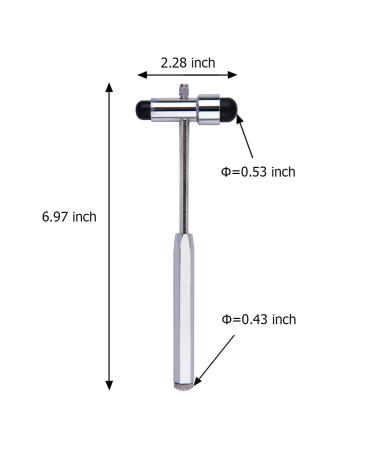 QIYUN Tromner Neurological Reflex Hammer for Nurses & Medical Students - Black - Buy Online on GoSupps.com