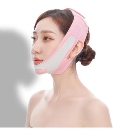 Reusable V line Lifting Mask Double Chin Reducer Face Slimming Strap for Preventing Sagging Pink - Buy Online on GoSupps.com