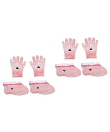 minkissy 4 Pairs Wax Gloves Beauty Hand Wax Cover Wax Hand Cover Hand Care Foot Care Gloves Wax Care Insulated Mitten Paraffin Wax Socks Cover Cosmetic Non-Woven Fabric