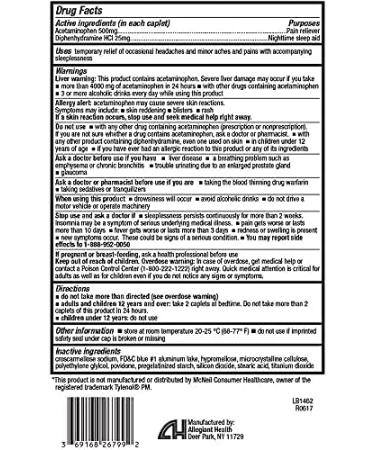 HealthA2Z Extra Strength Pain Relief PM 365 Caplets - Compare to Tylenol PM - Pain Reliever + Sleep Aid - Buy Online on GoSupps.com