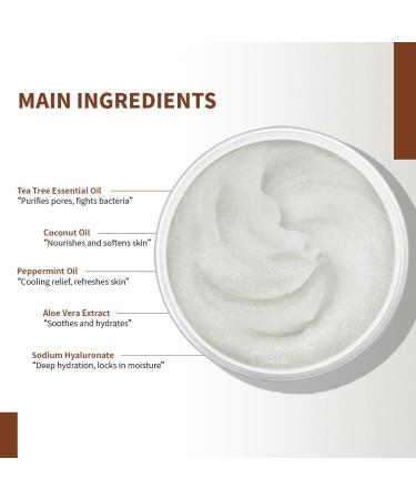 Coconut Sugar Scrub for Body Face & Feet - Suitable for Sensitive Skin Vegan Natural Non-Greasy with Coconut Oil & Aloe Vera Gentle Moisturizing Exfoliator(9.88 Oz) - Buy Online on GoSupps.com